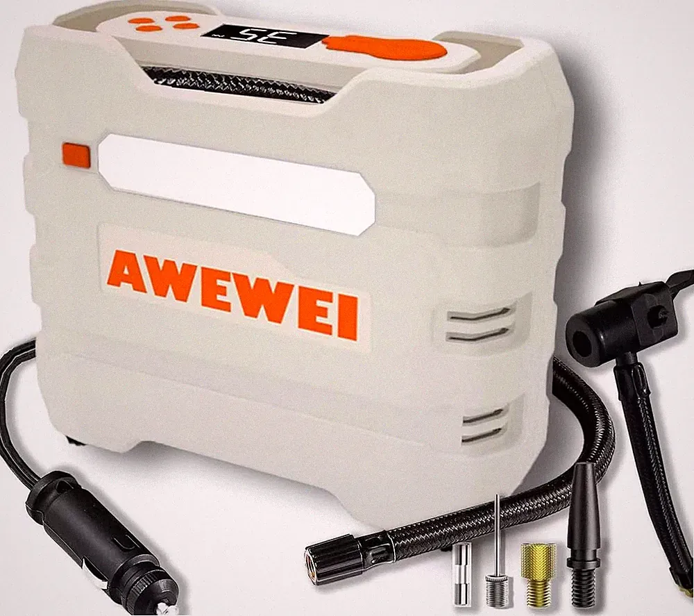 Tire Inflator Portable Air Compressor - 150PSI Air Pump for Car Tires, DC 12V Fa