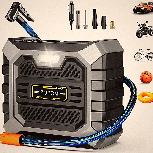 Tire Inflator Portable Air Compressor DC 12V Portable Air Compressor with Dig...