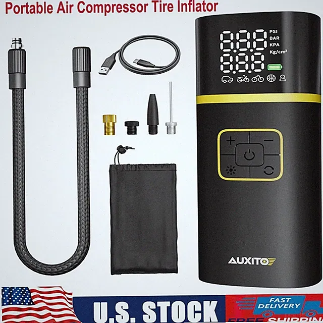 Tire Inflator USB Rechargeable Portable Air Compressor 150PSI Electric Air Pump
